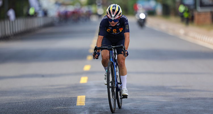 Leyre Almena Requena during the Women Junior Road Race in Kigali