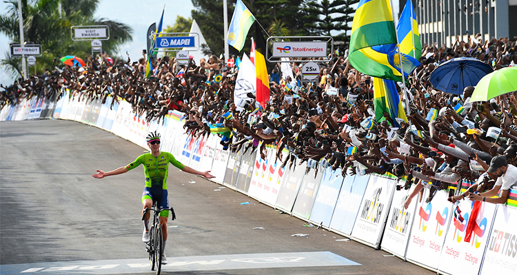 Tadej Pogačar becomes the 2025 Men Elite Road Race World Champion in Kigali